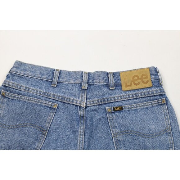 Vtg 90s Lee Mens 32 Faded Relaxed Fit Denim Jean Shorts Jorts Blue Cotton USA - Picture 8 of 10
